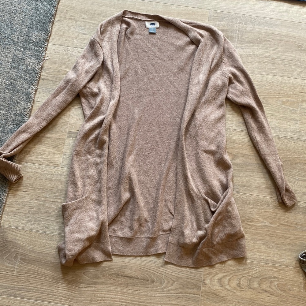 khaki cardigan